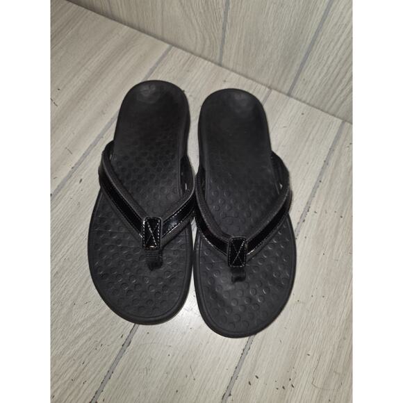 Vionic Women's Flip Flops Size 8 Black Summer Comfort Shoes Beach Vacation - Picture 1 of 4